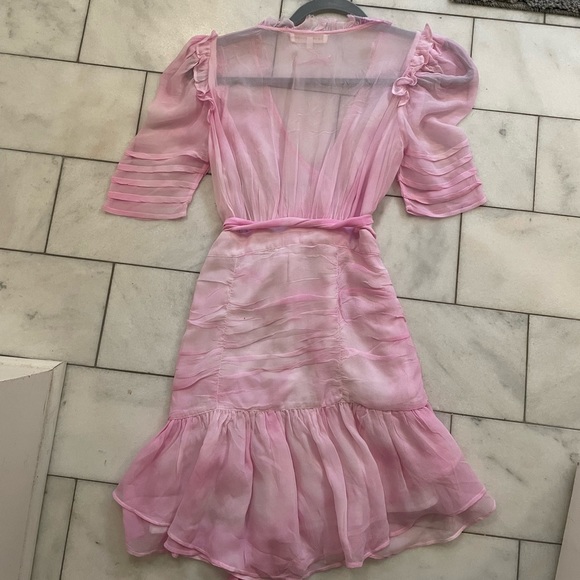 LSF SILK ARLO DRESS IN PINK - Picture 3 of 5